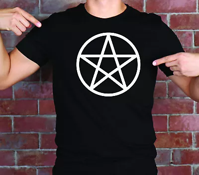 Buy Wiccan T-Shirt Pentacle Wiccans Satanic Sacred Ladies Men Gothic • 11.95£