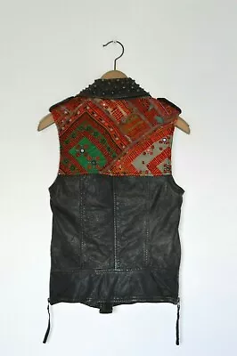 Buy *STUNNING* AllSaints Ladies Distressed Leather OWAIN GILET Jacket UK6 US2 EU34 • 79.99£