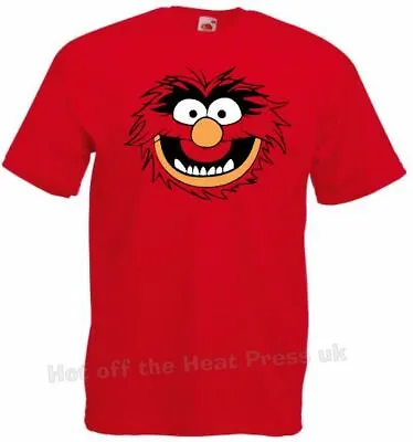 Buy **Animal** (Sesame Street), Loose Fit FOTL Small-3XL Red T Shirt • 9.49£