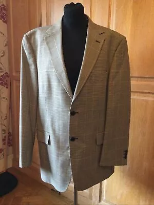 Buy Mens Chest 42” Lightweight Beige Houndstooth Check Jacket By Marks And Spencers • 8£