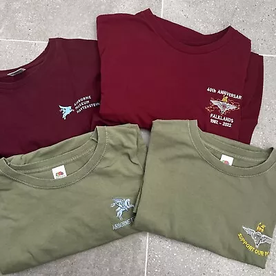 Buy 4 X Men’s Military Airborne Falklands Paras T Shirts Size L • 9.99£