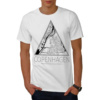 Buy Wellcoda Denmark Copenhagen Mens T-shirt, Big Graphic Design Printed Tee • 15.99£