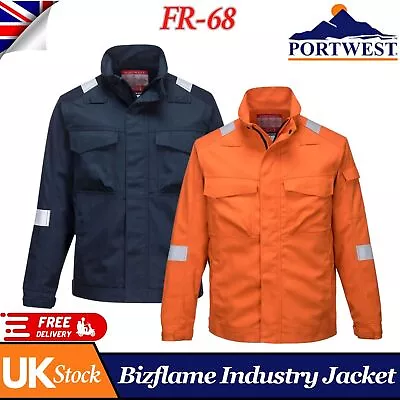 Buy Portwest Bizflame Industry Jacket Welding Flame Resistant Safety Protection FR68 • 72.99£