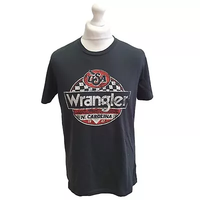 Buy Wrangler Black Cotton Short Sleeve Sports T-Shirt UK Men's Size Large • 12.99£