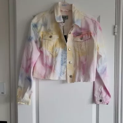 Buy New With Tags Tie Dye Denim Jacket 915 Age 14 - 15 But Would Fit Womens 6 / 8 • 12£