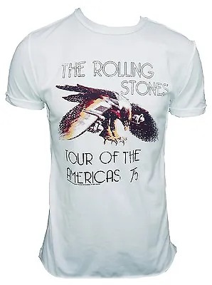 Buy Amplified Off. Rolling Stones Tour Of The Americas 75 Vintage Vip T-Shirt G. XXL • 45.77£