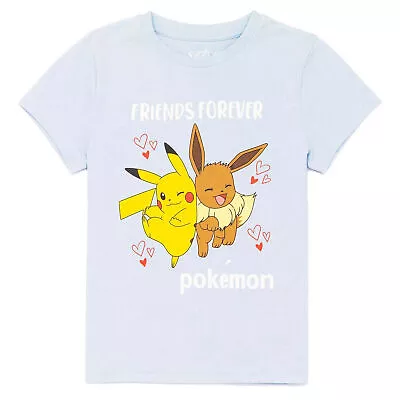 Buy Pokemon Girls Eevee Pikachu T-Shirt NS6696 • 10.56£