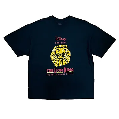 Buy DISNEY The Lion King Musical T Shirt London Vintage 90s Black Graphic XL  • 24.95£