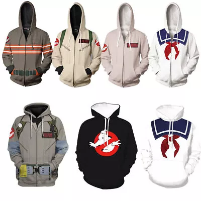 Buy Ghostbusters Afterlife Costumes 3D Zipper Hoodie Sweatshirt Cosplay Jacket Coat@ • 20.39£