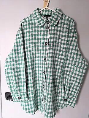 Buy BNWOT New Look Checked Oversized Shirt Jacket. Size 16. • 10£