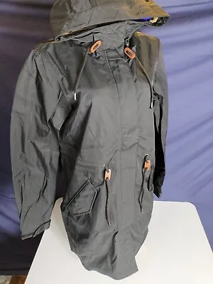 Buy Large Doud Female Lightweight Rain Coat Thigh Length Black • 18£