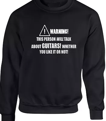 Buy Guitar Guitars Mens Sweatshirt Funny Hobby Statement Gift Rock Music Instrument • 16.95£