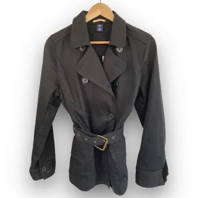 Buy GAP Double Breasted Black Medium Ladies Coat Jacket Pea Style • 13.50£