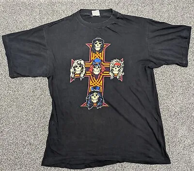 Buy Vintage 80s Guns N Roses 1987 Appetite For Destruction T-shirt Large Original • 120£