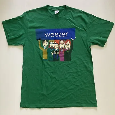 Buy Vintage Weezer Band T-shirt Alternative Rock - Cartoon Print - Size Mens L • 80.53£