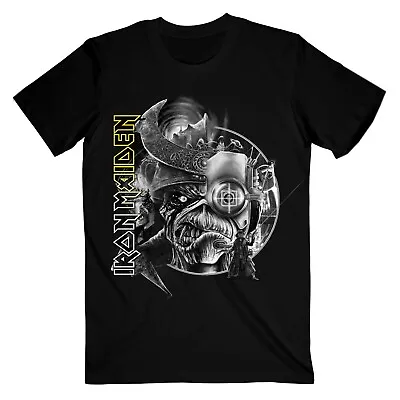 Buy Iron Maiden T-Shirt Future Past Tour 23 Greyscale Band New Black Official • 11.96£