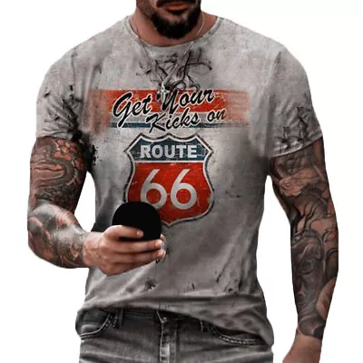 Buy Mens Summer Tops Short Sleeve T Shirts Men Daily Wear Fashion Crew Neck Pullover • 9.89£