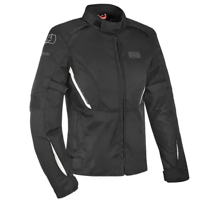 Buy Oxford Iota 1.0 Ladies Motorcycle Motorbike Textile Jacket Tech Black / White • 119.99£