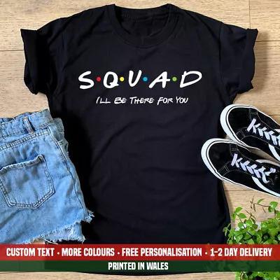 Buy Ladies Squad Friends T-shirt Best Theme Party Hen Holiday Abroad Group Gift Tops • 13.99£