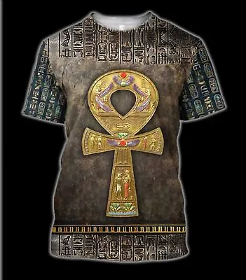 Buy New Unisex T Shirts Digital 3D Print Harajuku Style Ancient Egyptian Key Of Life • 17.99£