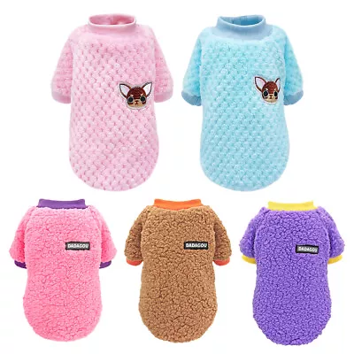 Buy Warm Fleece Dog Cat Pajamas Pet Puppy Jumper Sweater Winter Vest Coat Clothes • 7.07£