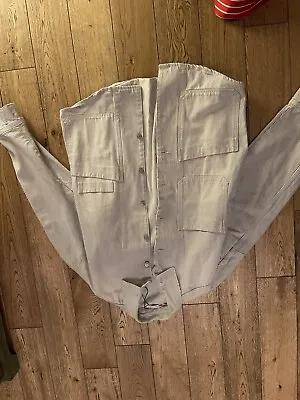 Buy Zara Relaxed Fit Stripe Denim Shacket Shirt Jacket Mens S • 5£