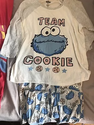 Buy Cookie Monster Pyjamas Size 10-12 • 3£