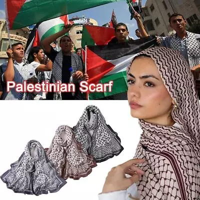 Buy Palestinian Breathable Chiffon Hijab Printed Long Scarf Wrap Head For Women Z7X1 • 7.84£