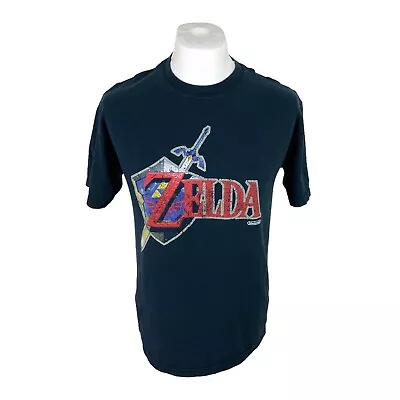 Buy Zelda Vintage T Shirt Gildan Tag Medium Black Gaming Tee Computer Game Y2k • 22.50£
