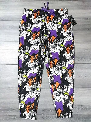 Buy Halloween Pajamas Womens Medium 8-10 Disney Villians Lounge Pant PJs • 13.44£