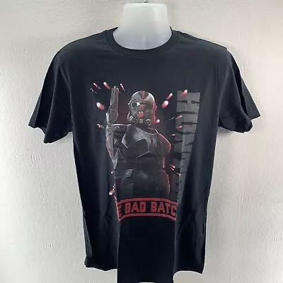 Buy Star Wars Hunter The Bad Batch Organic Short Sleeve T-Shirt, Black, M • 7.99£