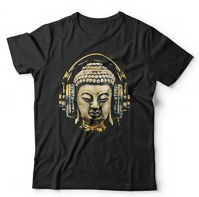 Buy Buddha Headphones Tshirt Unisex & Kids - Funny, Peace, Yoga, Love, Music • 15.99£