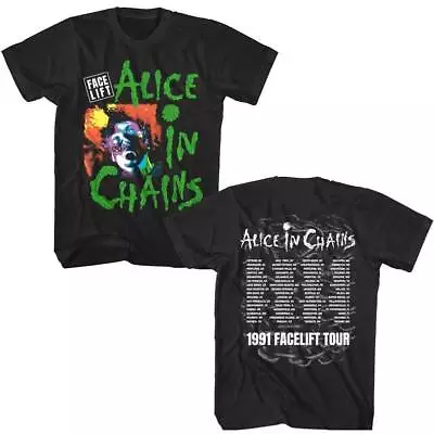 Buy Alice In Chains T-Shirt Face Lift Tour 1991 Tees, Alice In Chains Graphic Tees • 30.82£