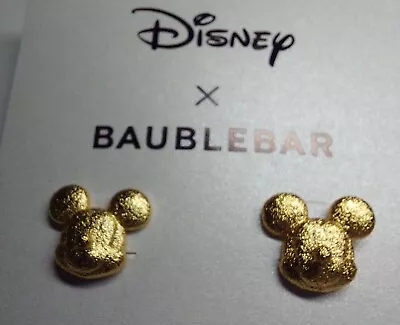 Buy Disney X Baublebar Mickey Mouse Disney 3D Silhouette Earrings Gold Plated Brass  • 34.95£