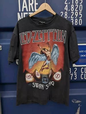 Buy Vintage LED ZEPPELIN Band Shirt By Rock Chang Swan Song T-shirt Size Large Men's • 60£