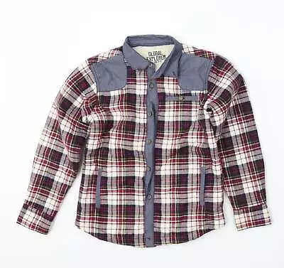 Buy Matalan Boys Red Plaid Jacket Size 8-9 Years • 3.75£