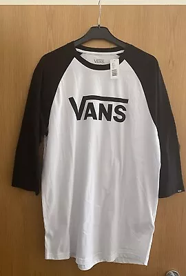 Buy Vans Mens Size L BNWT Black And White Top  • 9.99£