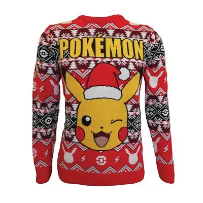 Buy Pokemon Pikachu Adult Knitted Christmas Jumper Sweater: Small • 19.95£