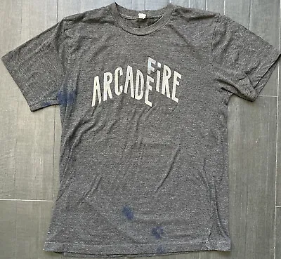 Buy Arcade Fire Reflektor 2014 Concert Tour Gray T-Shirt Adult Size Medium • 16.10£