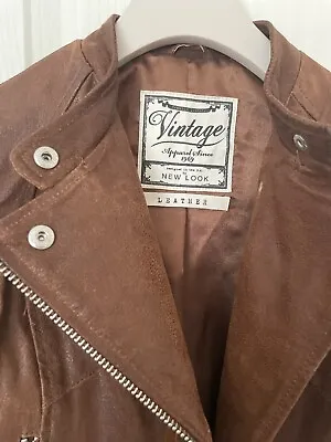 Buy New Look Brown Leather Jacket • 12£