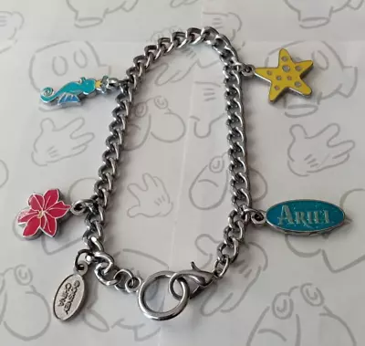 Buy Ariel Little Mermaid Disney Charm Bracelet Seahorse Starfish Flower 8  • 16.06£
