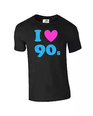 Buy I Love The 90's Heart Top Retro Unisex Pop Fancy Dress Costume (90's, T SHIRT ) • 6.99£
