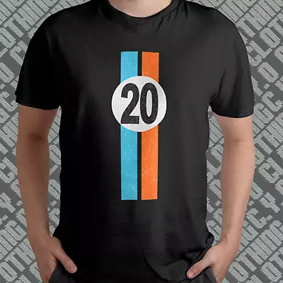 Buy Steve McQueen  Gulf Retro Style T-Shirt Classic Car Enthusiast  VARIOUS SIZES  • 12.99£