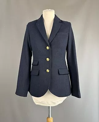 Buy Joules Jacket Peyton Navy Tweed Herringbone Wool Riding Blazer UK 6 • 59£