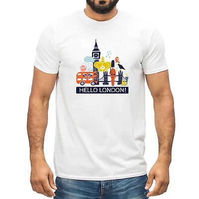 Buy Hello London England Unisex T-Shirt Union Jack Great Britian Souvenir Gift Tee • 7.99£