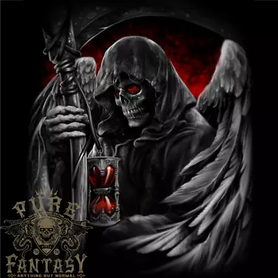 Buy Grim Reaper Biker Gothic Heavy Metal Skull Mens Cotton T-Shirt Tee Top • 10.74£