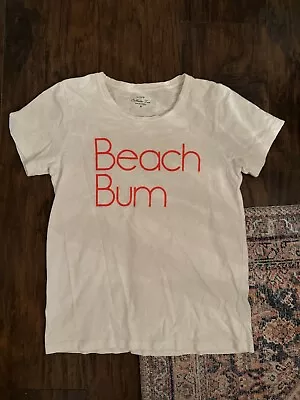 Buy Women’s Small J Crew Beach Bum Tshirt White Euc Pristine! • 2.41£