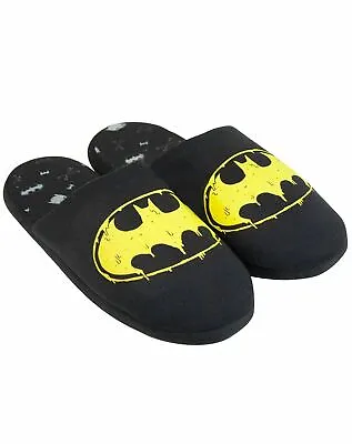 Buy DC Comics Batman Logo Men's Black Polyester Slipper Shoes • 16.99£