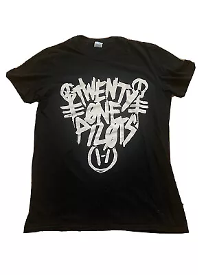 Buy Twenty One Pilots Band T-shirt Top Uk Size M Medium Festival Top Tee Black • 8.99£