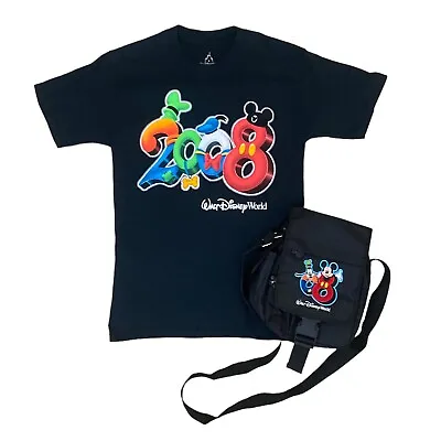 Buy Walt Disney World T-shirt & Crossbody Shoulder Bag 2008 Matching Disney Merch • 10.79£